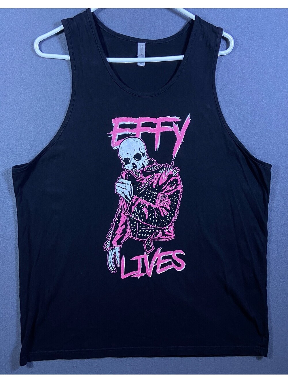 AEW EFFY LIVES Indie Pro Wrestling LGBT 2xl Sleeveless Black Shirt Tank Top EUC!